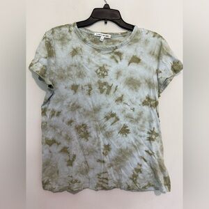 Women’s L Elizabeth And James Blue And Green Tie Dye T-Shirt